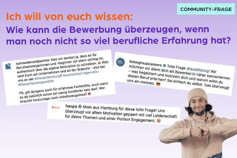 Screenshots von Kommentaren der Unternehmen auf Instagram.
