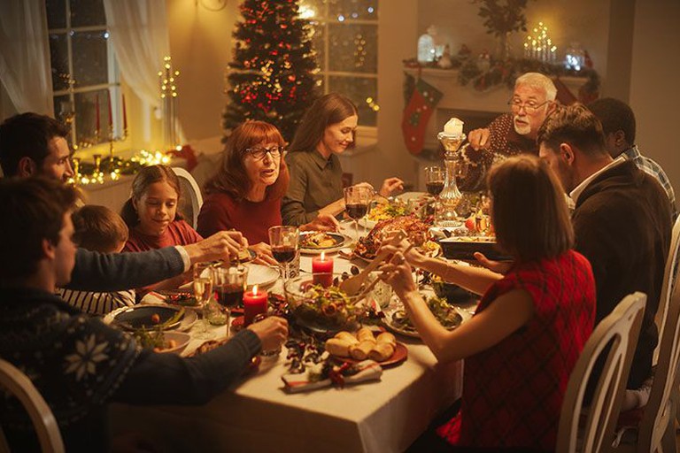 Weihnachtliches Familienessen