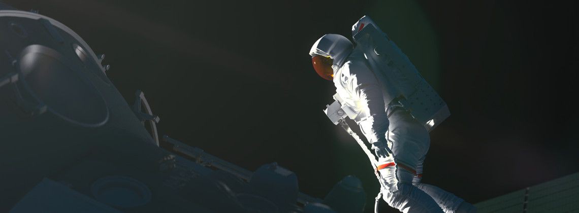 Astronaut im All.